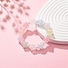Candy Color Acrylic Star & ABS Plastic Pearl Beaded Stretch Bracelet for Kids BJEW-JB08243-2