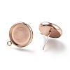 Ion Plating(IP) 304 Stainless Steel Stud Earring Settings STAS-I161-01E-RG-2