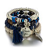 Boho Style Wood Beaded Stretch Bracelet Sets for Women WGE3C3B-58-1
