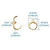 Brass Hoop Earring Findings KK-TA0008-02G-NF-8