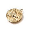Brass Micro Pave Clear Cubic Zirconia Pendants CU-CBA7960-09G-2