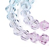 Gradient Color Baking Paint Glass Bead Strands DGLA-A039-T6mm-A05-3