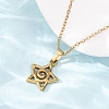 304 Stainless Steel Star Pendant Cable Chain Necklaces for Men Women NJEW-K308-01B-G-3