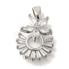 Brass Micro Pave Cubic Zirconia Pendants KK-B122-01B-P-1