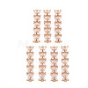Rack Plating Brass Micro Pave Clear Cubic Zirconia Links Connectors KK-T060-36-RS-1