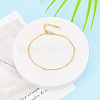 Brass Cable Chain Bracelets for Women BJEW-N032-08F-G-1