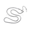 304 Stainless Steel Round Snake Chains Necklaces NJEW-A040-01P-2