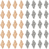 40Pcs 2 Colors 1-Hole Alloy Shank Buttons BUTT-CY0001-28A-7