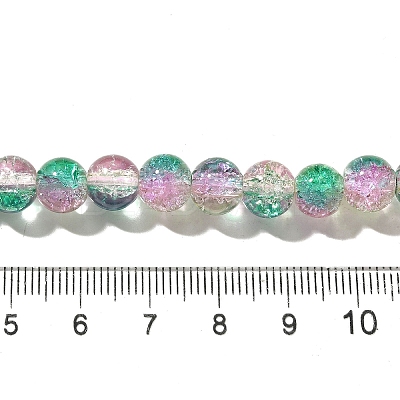 Crackle Glass Beads Strands CCG-C002-8mm-07-1
