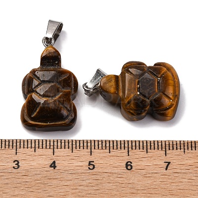 Natural Tiger Eye Pendants G-B127-06P-07-1