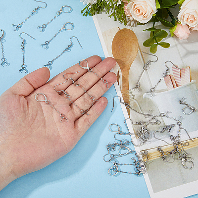 60Pcs Iron & 304 Stainless Steel Earring Findings EJEW-HS00012-1