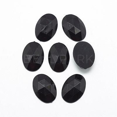 Acrylic Rhinestone Flat Back Cabochons GACR-Q011-30x40-01-1