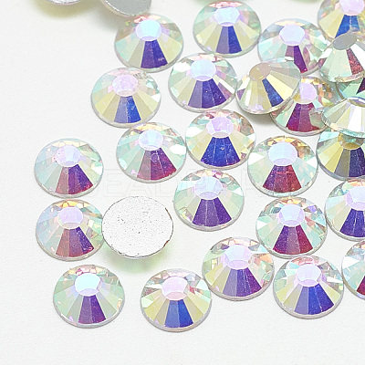 Flat Back Glass Rhinestone Cabochons RGLA-T090-SS16-02-1