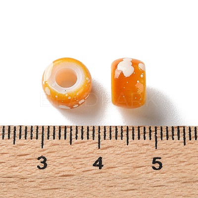 Spray Painted ABS Plastic European Beads KY-G033-01A-02-1