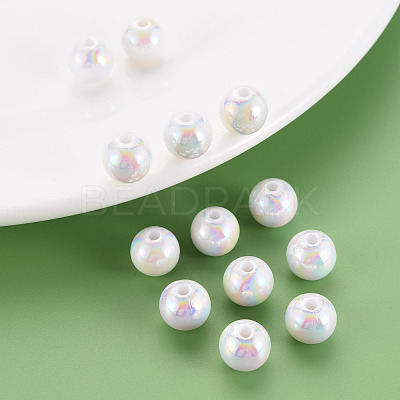 Opaque Acrylic Beads MACR-S370-D10mm-01-1