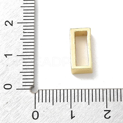 Brass Micro Pave Turquoise Cubic Zirconia Slide Charms KK-A300-12G-1