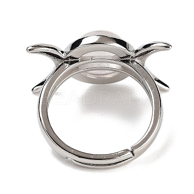 Natural Rose Quartz Adjustable Rings RJEW-K271-01P-08-1