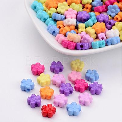 Solid Color Acrylic Beads X-SACR-R807-M-1