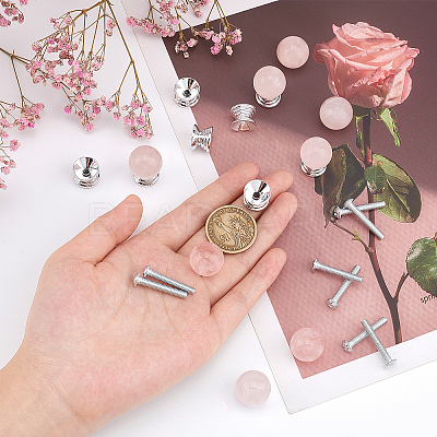 8 Sets Aluminium Alloy Drawer Knobs with Screw DIY-BC0005-17-1