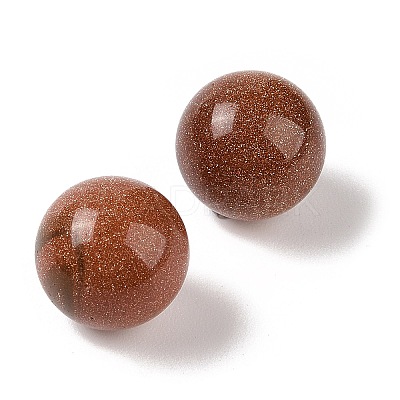 Synthetic Goldstone No Hole Sphere Beads G-K353-04D-25-1