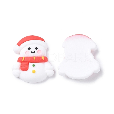 Christmas Theme Opaque Resin Cabochons RESI-F042-01H-1