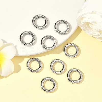 Tarnish Resistant Ring Smooth 304 Stainless Steel Spring Gate Rings STAS-E073-06-A-1