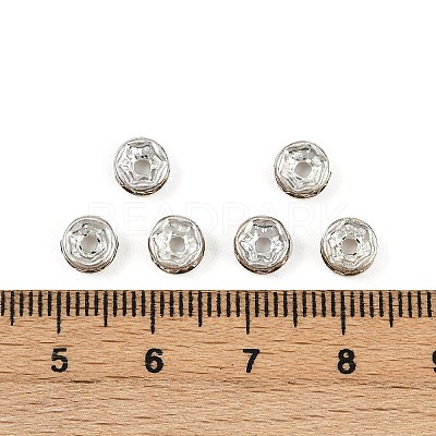 Brass Grade A Rhinestone Spacer Beads RB-A014-Z6mm-14S-1