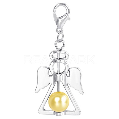 Alloy Angel Pendant Decorations KEYC-PW0009-04E-1