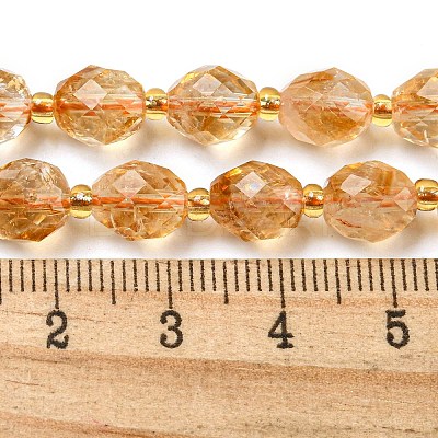 Heated Natural Citrine Beads Strands G-N342-44-1