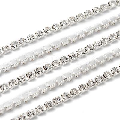 Brass Rhinestone Strass Chains CHC-T001-SS8-01S-1