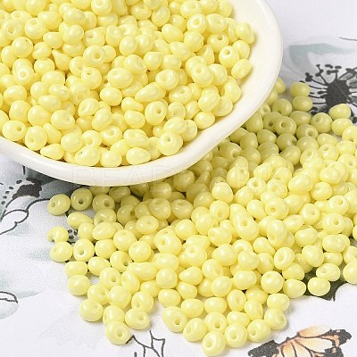 6/0 Opaque Baking Paint Glass Seed Beads SEED-M012-02A-19-1
