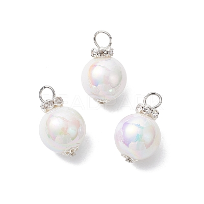 Imitation Pearl Acrylic Pendants PALLOY-JF04349-02-1