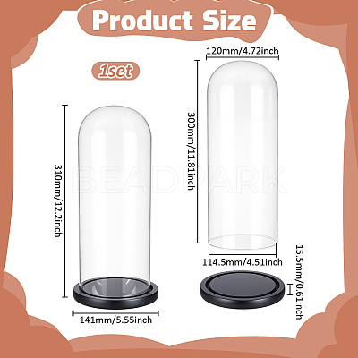 Arch Glass Dome Cover ODIS-WH0030-242B-1
