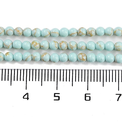 Synthetic Turquoise Beads Strands G-U004-02Q-1