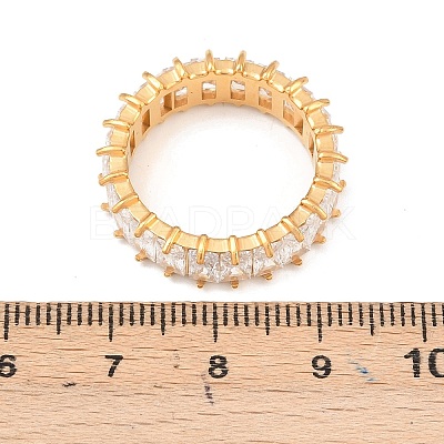 304 Stainless Steel Micro Pave Cubic Zirconia Finger Rings RJEW-D336-11G-1