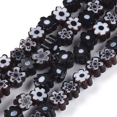 Handmade Millefiori Glass Bead Strands X-LAMP-J035-4mm-01-1