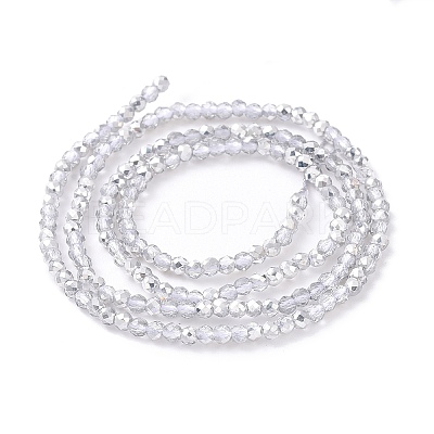 Transparent Electroplate Glass Beads Strands LS-GLAA-H021-01A-HP06-1