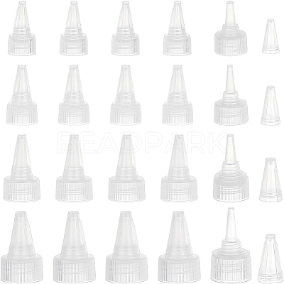48Pcs 4 Style PP Plastic Bottle Replacement Caps KY-BC0001-24-1