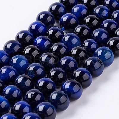 Natural Tiger Eye Bead Strands G-P276-03-8mm-1