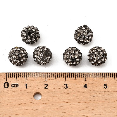 Polymer Clay Rhinestone Beads X-RB-C1438-10mm-A12-1
