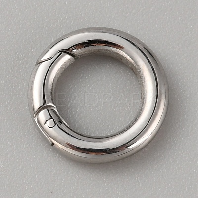 316 Stainless Steel Spring Gate Rings STAS-WH0033-35A-1