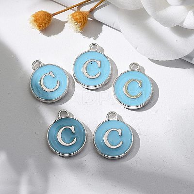 Platinum Plated Alloy Enamel Charms LS-X-ENAM-S118-04C-P-1