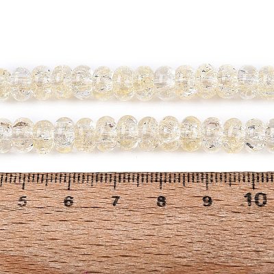 Crackle Transparent Glass Beads Strands GLAA-N069-02A-09-1