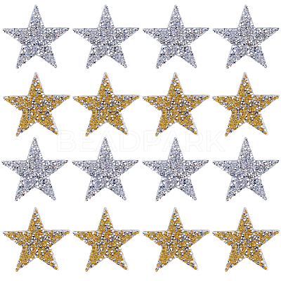 16Pcs 2 Colors Plastic Clothing Patches FIND-GF0008-80-1