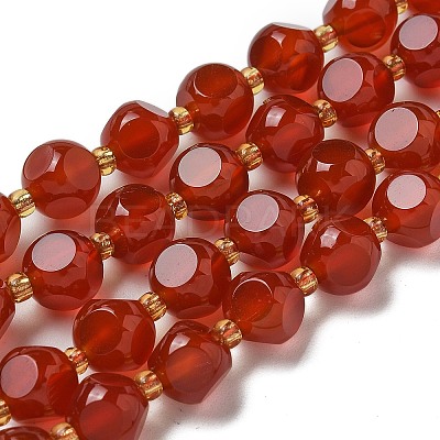 Natural Carnelian(Dyed & Heated) Beads Strands G-K387-A12-02-1
