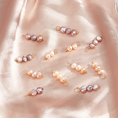 36Pcs 6 Styles Natural Cultured Freshwater Pearl Pendants PALLOY-PH01627-1