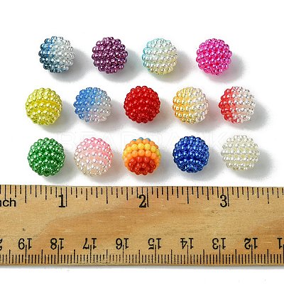 80Pcs 14 Styles Imitation Pearl Acrylic Beads OACR-FS0001-63-1