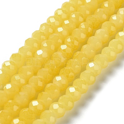 Baking Paint Imitation Jade Glass Bead Strands DGLA-A034-J10mm-A24-1
