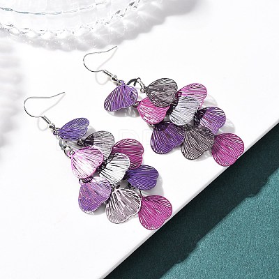 430 Stainless Steel Heart Dangle Earrings EJEW-A137-09P-01-1