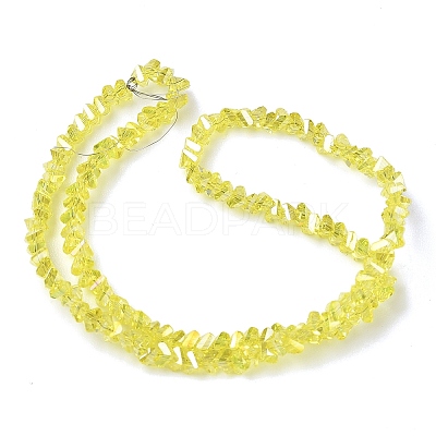 Electroplate Transparent Glass Beads Strands EGLA-P061-04C-AB01-1